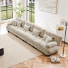 Modern Cloud Sofa for Living Room, Soft & Comfy Chenille Upholstered 2/3/4-Seat Couch with Lumbar Pillows & Throw Pillows - ModernLuxe - 2 of 4