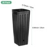 Unique Bargains Plastic Deep Drainage Holes Indoor Outdoor Gardening Plant Nursery Pots Black - 3 of 4