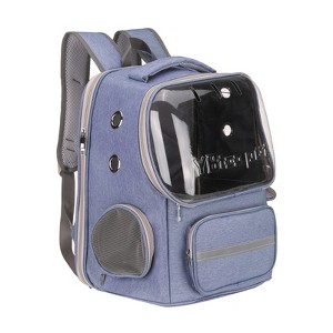 Unique Bargains Pet Portable Travel Backpack for Small Dog with Transparent Cover 1 Pc - 1 of 4