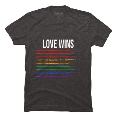 Adult Design By Humans Pride Love Wins Ink Stripes By Belugastore T-Shirt