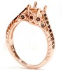 Pompeii3 Rose Gold 1/4ct Vintage Black Diamond Ring Setting 14K - 3 of 4