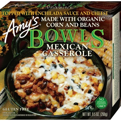 Amy&amp;#39;s Frozen Bowls Mexican Casserole Gluten Free - 9.5 oz