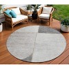 Taupe Beige And Gray Abstract Washable Indoor Outdoor Area Rug - 2 of 4