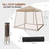 EAGLE PEAK 10x10ft Slant Leg Pop up Gazebo Patio Canopy Tent Shelter with Netting - 3 of 4
