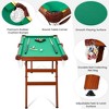 Garvee 4.5 ft Folding Billiards Table Pool Game Table with 2 Cue Sticks 16 Balls Triangle Chalk for Kids and Adults, Green - 3 of 4