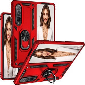 Entronix Case Compatible with Galaxy Z Fold 5 - Dual-Layer Guard Gripstand - 1 of 4