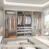 Aheaplus 20"-60" Closet System with Three Wooden Drawers - 3 of 4