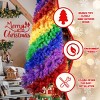 ChicFurnit Artificial Trees 6FT Christmas Tree Stands Rainbow Spiral Christmas Tree Holiday Decor Tree for Home Party, Multicolored, 35"*32"*72" - 3 of 4