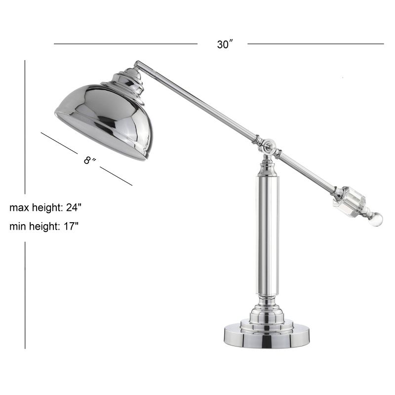22&#34; Metal/Crystal Giselle Task Lamp (Includes LED Light Bulb) Silver - JONATHAN Y, 5 of 6