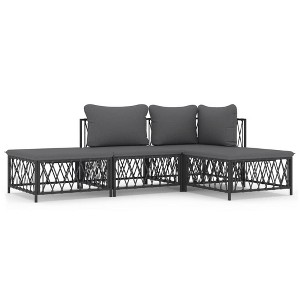 vidaXL Garden Lounge Set Anthracite Woven fabric - 1 of 4