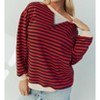 Women's Striped Knit Top - Veveret - 4 of 4