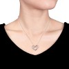 EVERLY JEWELRY | Two-Tone Silver 1/10ct TDW Diamond Infinity Heart Pendant with Chain - 4 of 4