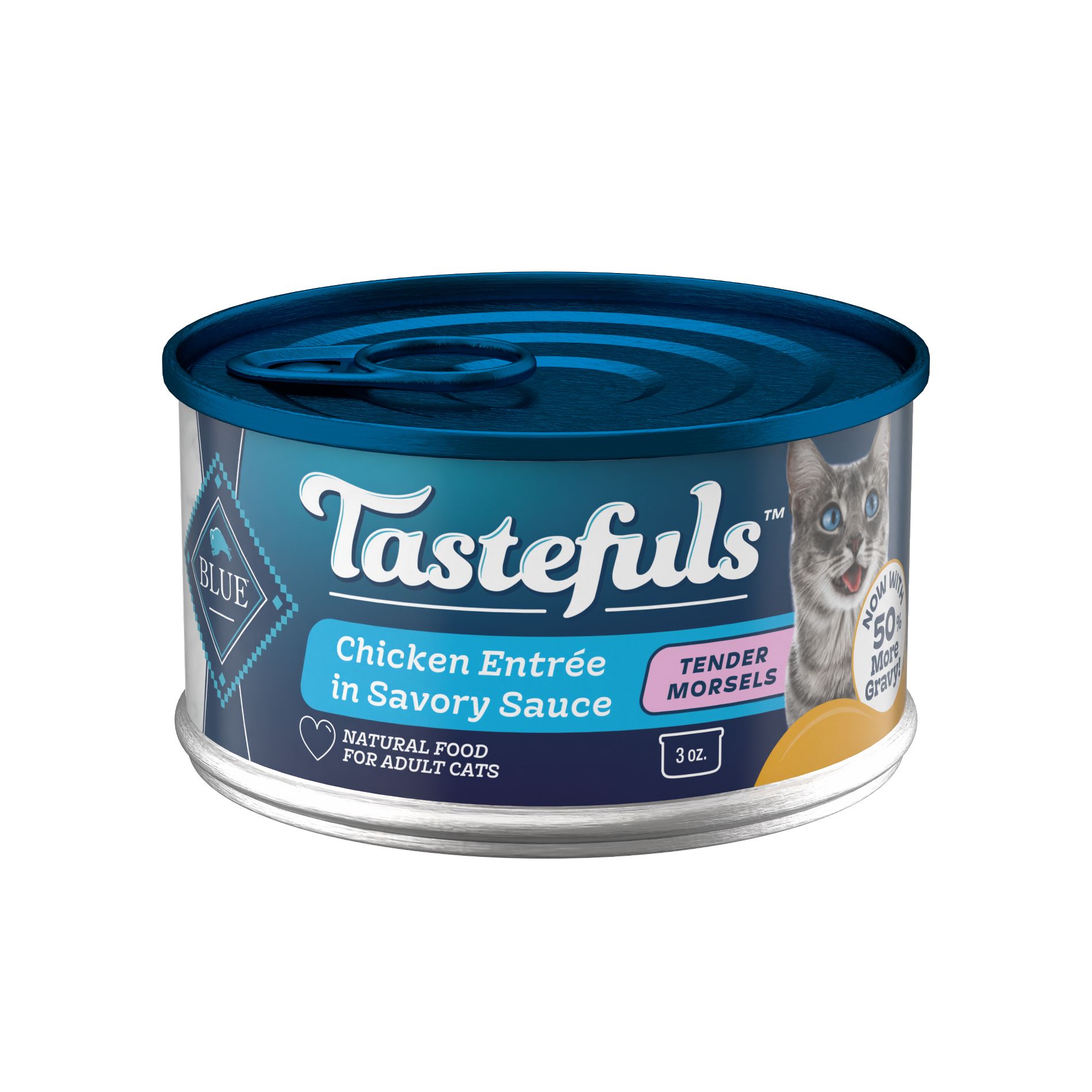 Blue Buffalo Tastefuls Natural Tender Morsels Wet Cat Food with Chicken Entrée - 3oz