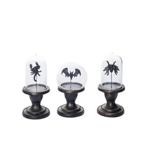 Transpac Resin Creepy Cloche Decor Set of 3 Halloween Home Decorations - 1 of 1