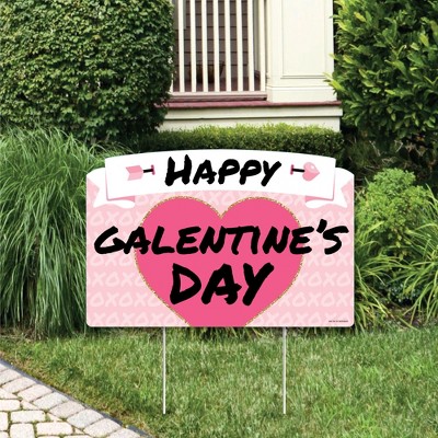 Big Dot of Happiness Be My Galentine - Galentine's & Valentine's Day Party Yard Sign Lawn Decorations - Party Yardy Sign