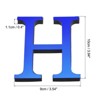 Unique Bargains 3D Acrylic Self-Adhesive Mirror Alphabet Sticker Wall Decals Blue - 2 of 4