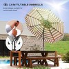 8.6FT Patio Umbrella, UPF 30+ Outdoor Market Umbrella, 2-Tier Vented Patio Table Umbrella with Crank 8 Ribs, Tiltable Porch Umbrella for Garden Deck - 4 of 4
