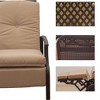 Fontoi Accent Chairs, Adjustable Recliner Chair with Cushion, Lounge Chair with Extendable Metal Frame for Porch Garden, Brown, 20.7"*37.8"*43.3" - 4 of 4