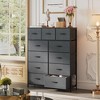 11-Drawer Tall Fabric Dresser Storage Tower with Steel Frame and Wood Top, Chest of Drawers Organizer Unit for Bedroom, Closet, Hallway - 2 of 4