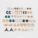 Mystical Moons and Planets Mixed Metals Stud Earring Set 30ct - Wild Fable™