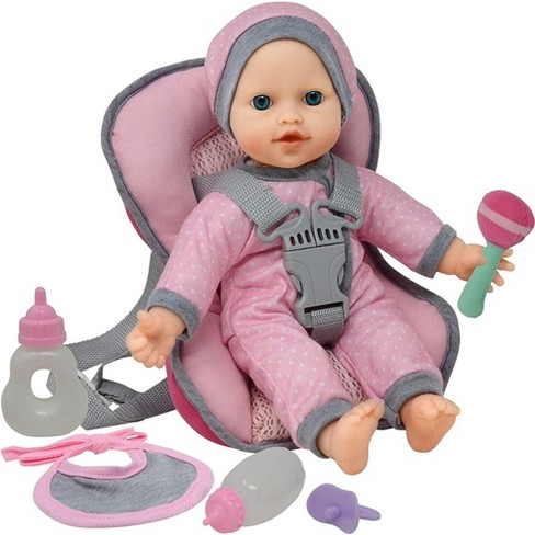 The New York Doll Collection 12 Inch Car Seat Doll Set : Target