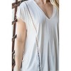 Slickblue Casual V Neck Short Sleeve Top, Comfortable Fit, Women’s Blouse, Versatile Look, Ivory, S - 3 of 4