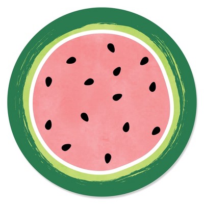 Big Dot Of Happiness Sweet Watermelon - Fruit Party Circle Sticker Labels - 24  Count : Target