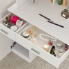 FUFU&GAGA  Multi-function Vanity Table Large Mirror with Touch Buttom White - 2 of 4