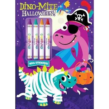 Dino-Mite Halloween - (Color & Activity with Crayons) by  Editors of Dreamtivity (Paperback)
