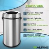 Alpine Industries Stainless Steel Commercial Indoor Trash Can with No Lid 17 Gallon Silver (470-65L) - 2 of 4
