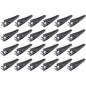 Juvale 24 Pack Mini Stainless Steel Nail Clippers for Fingernail Toenail Cutters Tool, Manicure Pedicure Trimmers Supplies, 2.1 x 0.5 in - 1 of 4