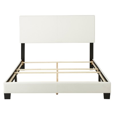 King Langley Faux Leather Upholstered Bed Frame White - Eco Dream