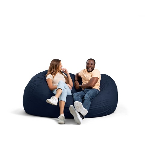 Big Joe Xxl Bean Bag Chair With Removeable Cover Foam Filled Brushed Denim Polyester Cobalt Target