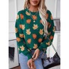 Clearlove Women 2025 Fall Winter Knit Long Sleeve Sweater Warm Boat Neck Pullover - 3 of 4