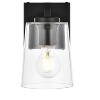 Elegant Lighting Kacey 1 light Black and Clear Bath Sconce - 2 of 4