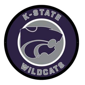 Evergreen Ultra-Thin Edgelight LED Wall Decor, Round, Kansas State University- 23 x 23 Inches Made In USA