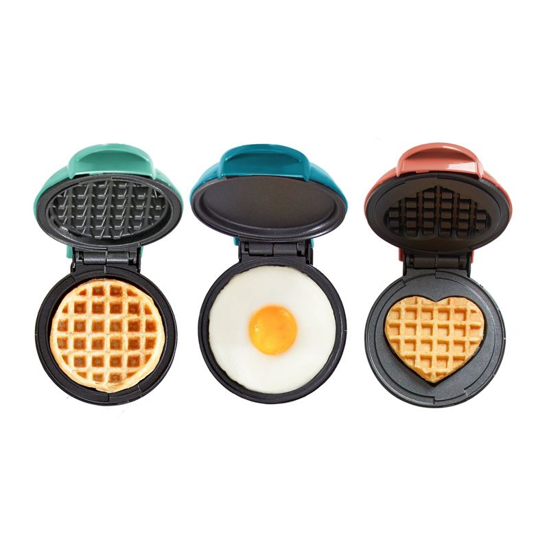 Dash Mini Waffle Maker, Griddle and Heart Waffle Maker - 3-Piece Set, 3 of 4