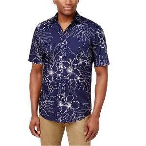 Club Room Mens Floral Sketch Button Up Shirt - 1 of 1