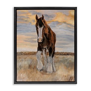 Stupell Industries Colt Horse Farmhouse Animal Floating Frame Canvas Art - 1 of 4