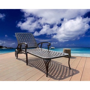 Aluminum Cast Reclining Lounge Chair with 3 Position Backrest, Rolling ...