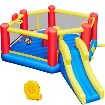 Yaheetech 10-In-1 Inflatable Water Slide Bounce House for Kids, Blue