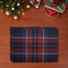 Unique Bargains Christmas Place Mats Square Plaid Linen 13"x17.7" 2 Pcs - 2 of 4