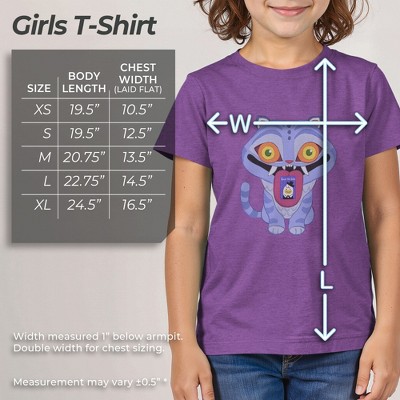 KPop Demon Hunters Girls KPop Demon Hunters Derpy Save The Date T Shirt - Purple Berry - Medium — фото 5