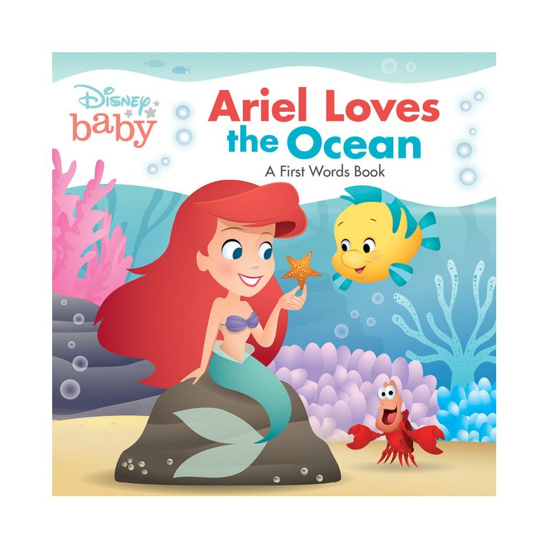 Disney Baby: Ariel Loves the Ocean - (First Words Book) by  Disney Books (Board Book), 1 of 2