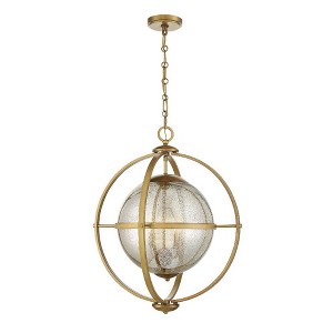 Savoy House Pearl 3 - Light Pendant in  Warm Brass - 1 of 4