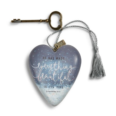 DEMDACO Beautiful Art Heart 4 inch - Blue