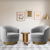 Likepay Velvet Swivel Accent Chair Barrel Chair, 360° Swivel Chair, Makeup Vanity Stool Modern Accent Chair for Living room Bedroom - 4 of 4
