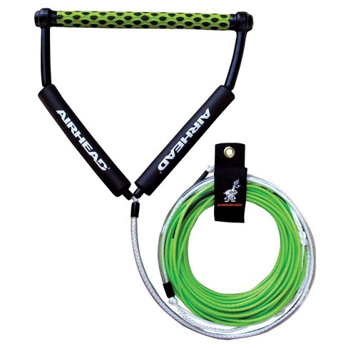 Airhead Towable 25 Foot Wake Surf 4 Section Durable Rope W/ 10 in Handle Green for sale online 
