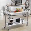 VEVOR 24 x 60 x 40 Inch Stainless Steel Work Table, Commercial Food Prep Worktable with Casters, Heavy Duty Prep Worktable, Metal Work Table - 2 of 4