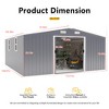 10x12 FT Outdoor Storage Shed with Sliding Doors Two Windows, Open Outdoor Shed for Wood Storage - 3 of 4